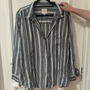 American Eagle Bathing Suit Cover Up Button Down